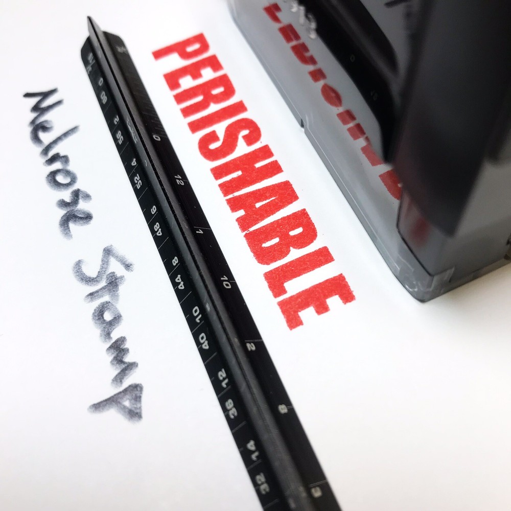Perishable Rubber Stamp Red Ink Self Inking Ideal 4913