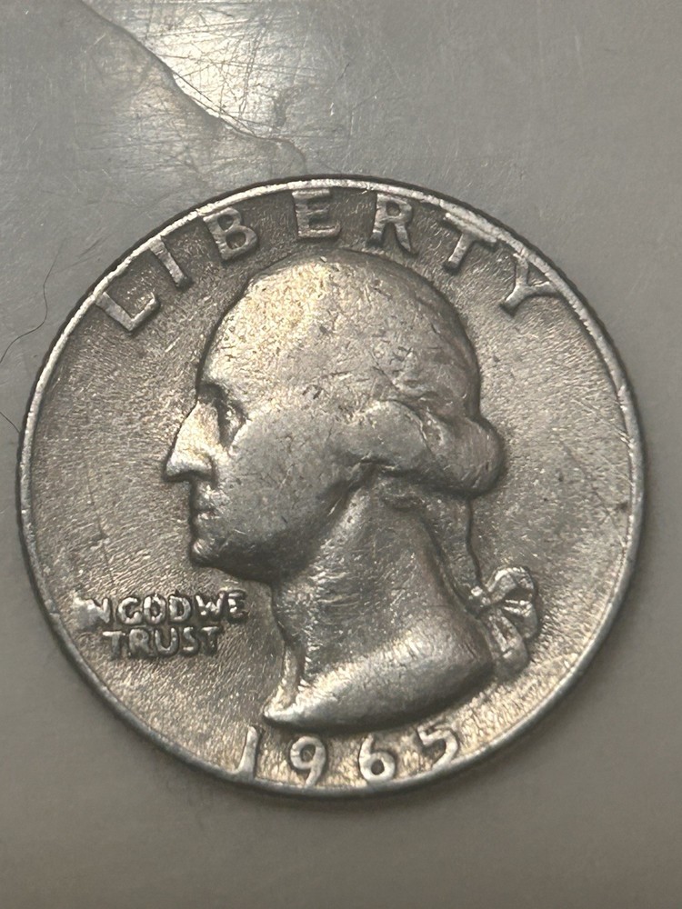 1965 NO MINT MARK ERROR QUARTER