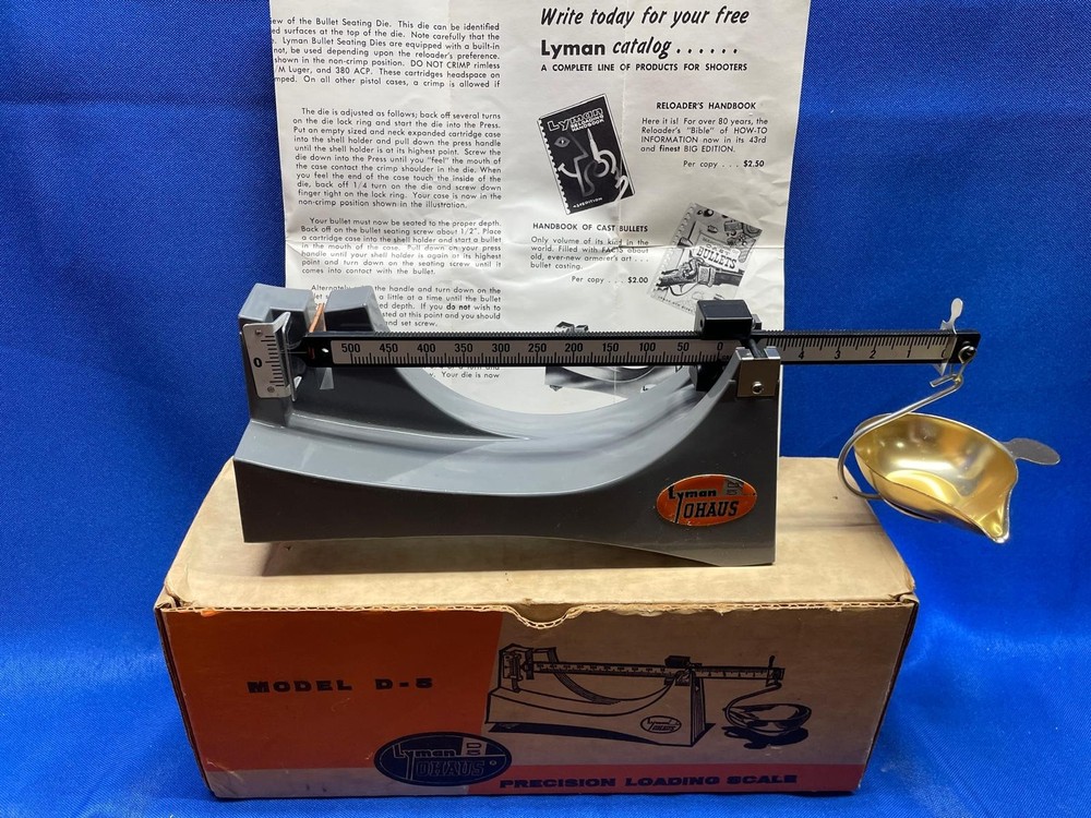 Lyman Ohaus Model D-5 Precision Loading Scale