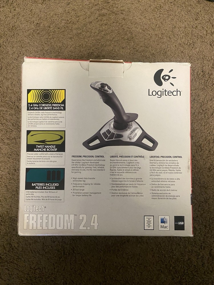 Logitech Freedom 2.4 Wireless USB Joystick for PC Mac, Programmable NO DONGLE