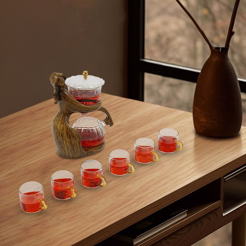 Teapot Set Semi Automatic Tea Set Tea Set with 6 Small Cups Coffee Set Teapots