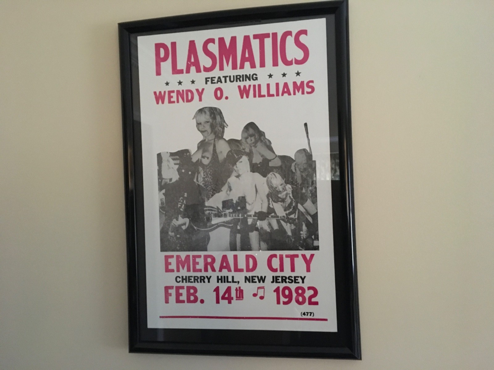 Plasmatics Wendy O Williams 1982 Original 1st Print NJ SHOWBILL PUNK ROCK MUSIC