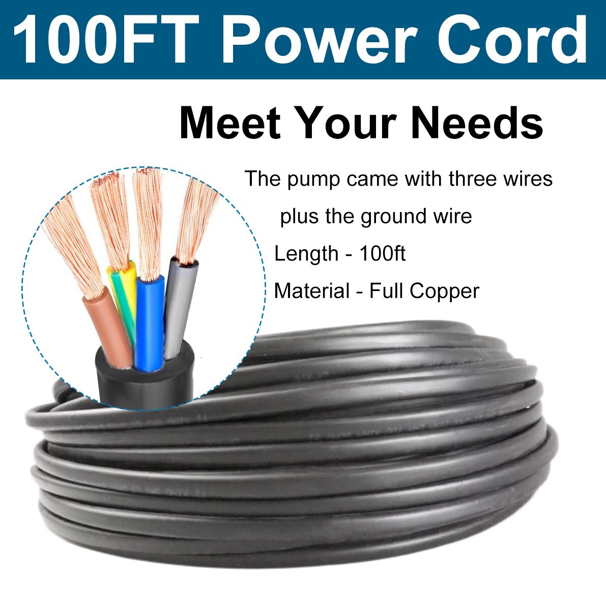 4''Deep Well Submersible Pump 1HP 207' 33GPM 110V Stainless Steel w/ Control Box