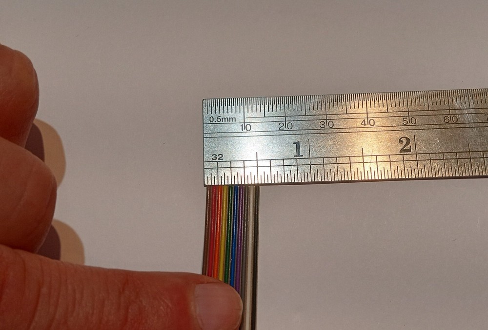 Scotchflex 3M Flat Rainbow Cable 10 Conductors (1 foot)