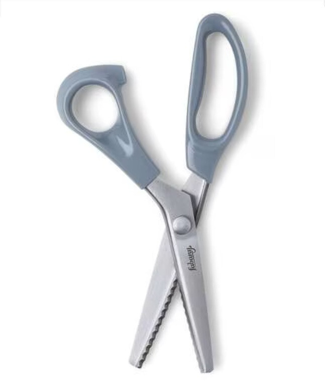 Fabany 9" Gray Bent Handle Pinking Shears