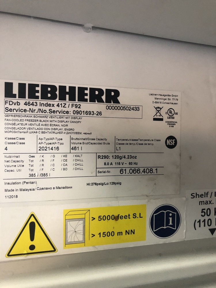 LIEBHERR FDVB4643 Commercial Freezer