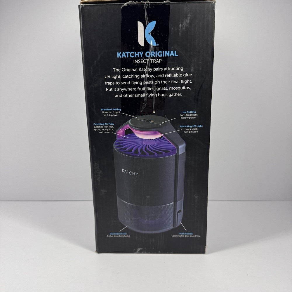 Katchy Automatic Indoor Insect Trap Black Open Box Lightly Used