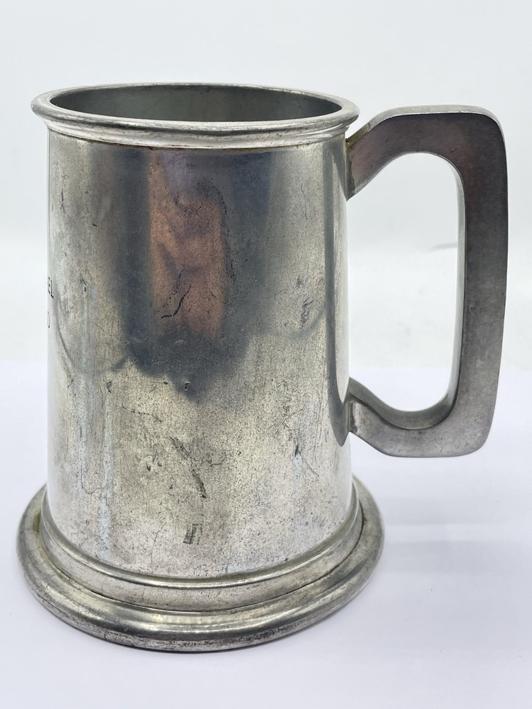 Post WW2 British Royal Navy HMS Naiad Tankard Presented To D Carmichael 1968-69