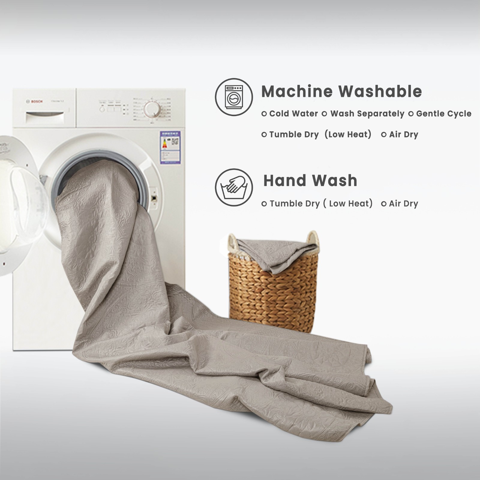 Floral Bedspread Bedding Set 3 Piece Coverlet Lightweight Bed Throw Queen King