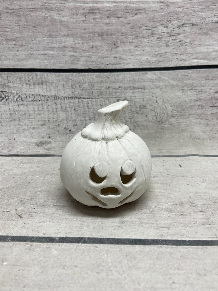 Ceramic Bisque Pumpkin Paint Ghost Halloween Fall Decor Set