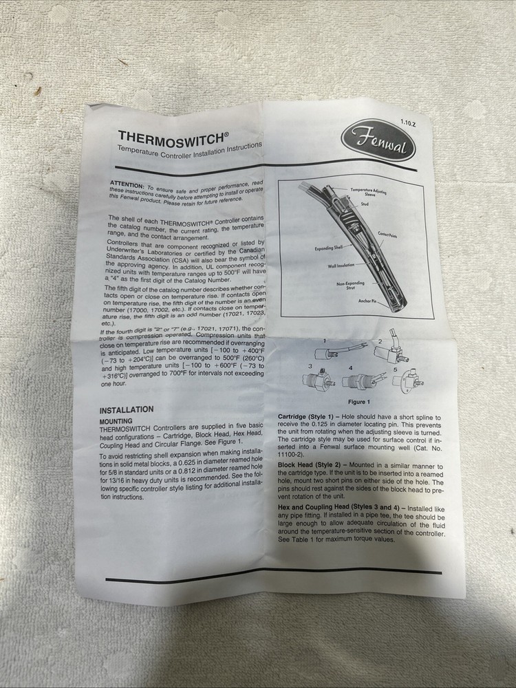 Fenwal Thermoswitch01-170020-090
