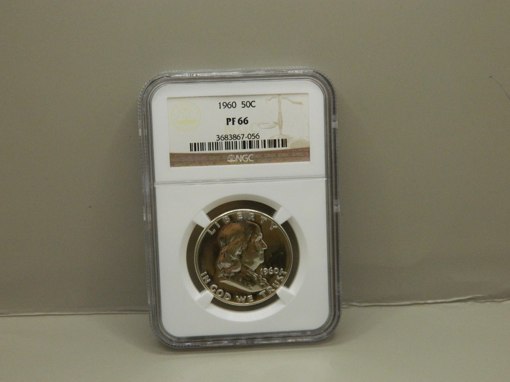 1960 BENJAMIN FRANKLIN PROOF SILVER HALF DOLLAR NGC CERTIFIED PF66