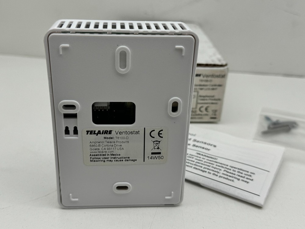 Amphenol Telaire T8100-D Ventostat CO2 Ventilation Controller TMP, LCD, WHT