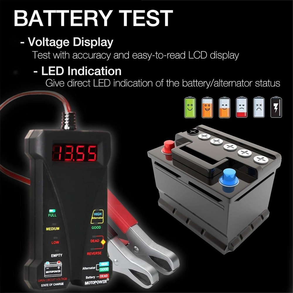 Battery Testing Made Easy: 12V Voltmeter with LED Indication and Safety Features