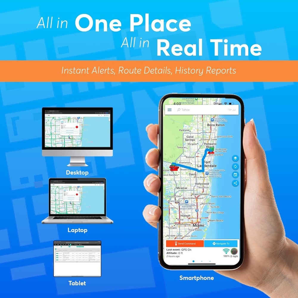Wired GPS Tracker for Vehicles - Real-Time Updates & Easy Battery Install
