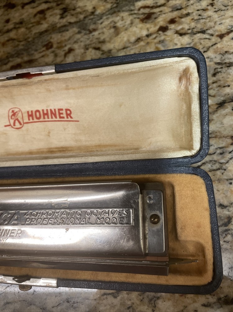 M Hohner Professional 64Chromonica 4 Chromatic Octaves Harmonica In Case