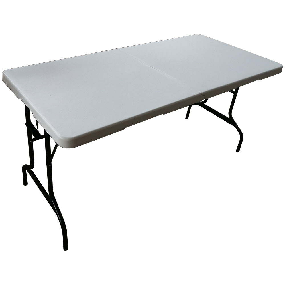 Rectangle White Portable Folding Gate Leg Table Home Garden Outdoor Camping