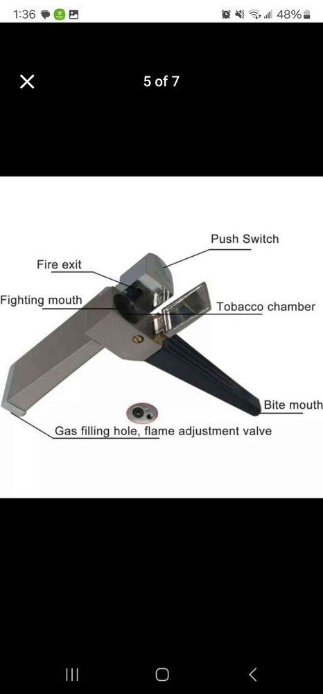 Smoking Pipe Lighter Creative Foldable Metal Lighter Pipe Combination Portable