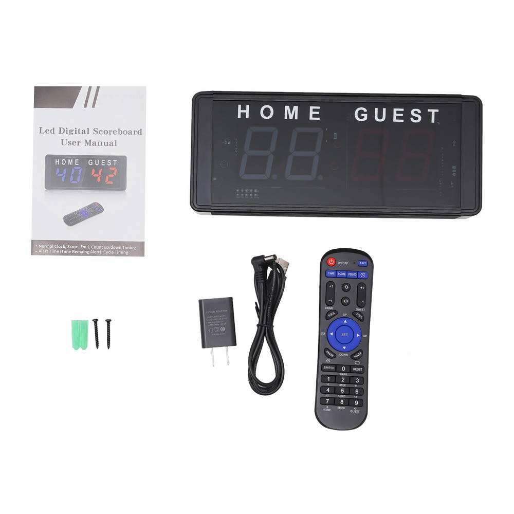 Modern Portable Tabletop Electronic Digital Scoreboards, Led Scoreboard Black