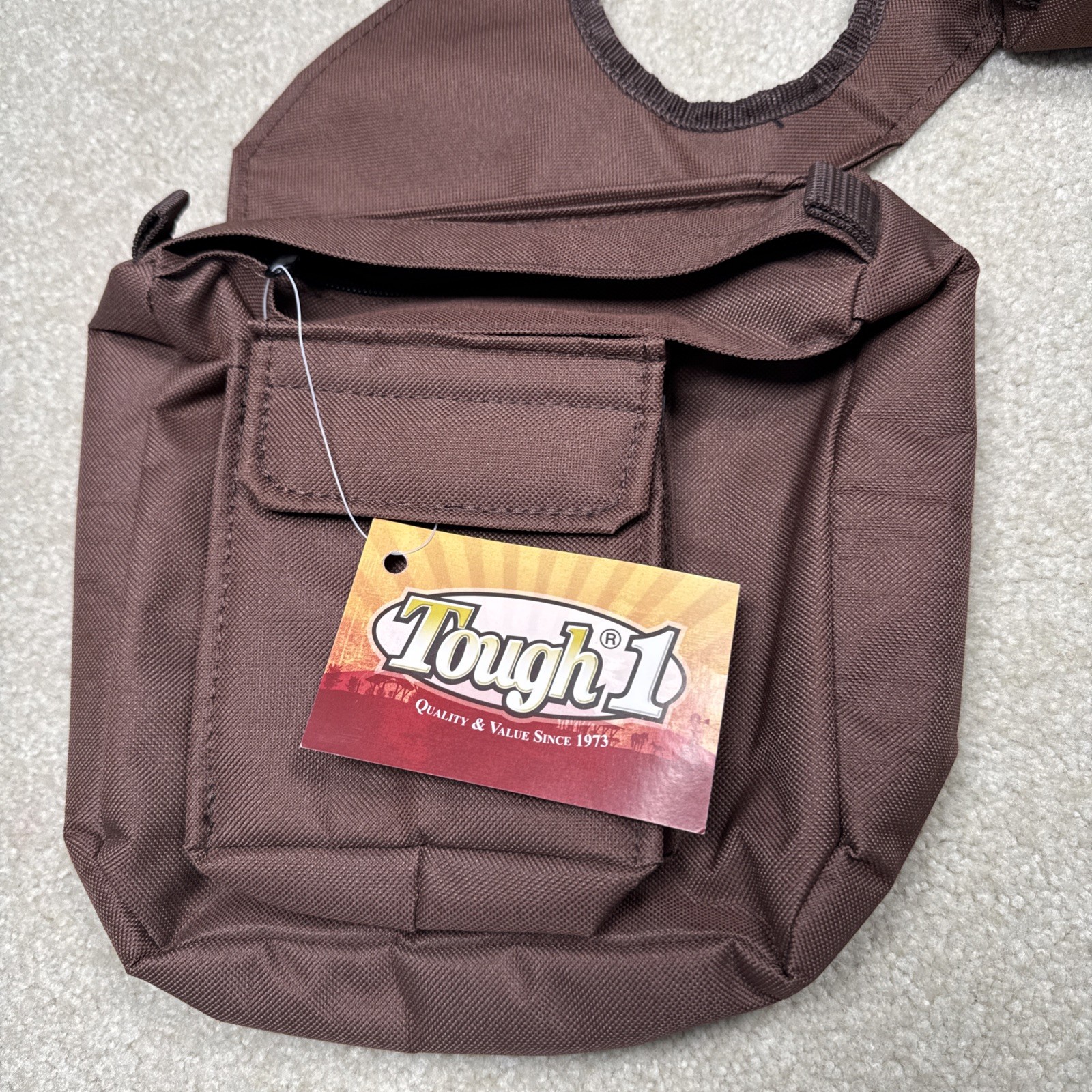 Tough 1 Insulated Saddle Horn Bag Brown Cordura Material Horse Tack Trail New