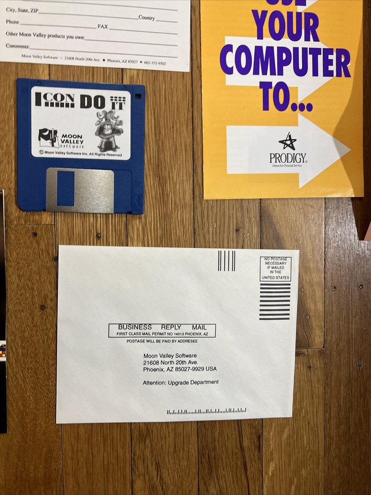 VTG 1992 Moon Valley ICON DO IT Big Box PC 3.5” Cursor COMPUTER DESIGN