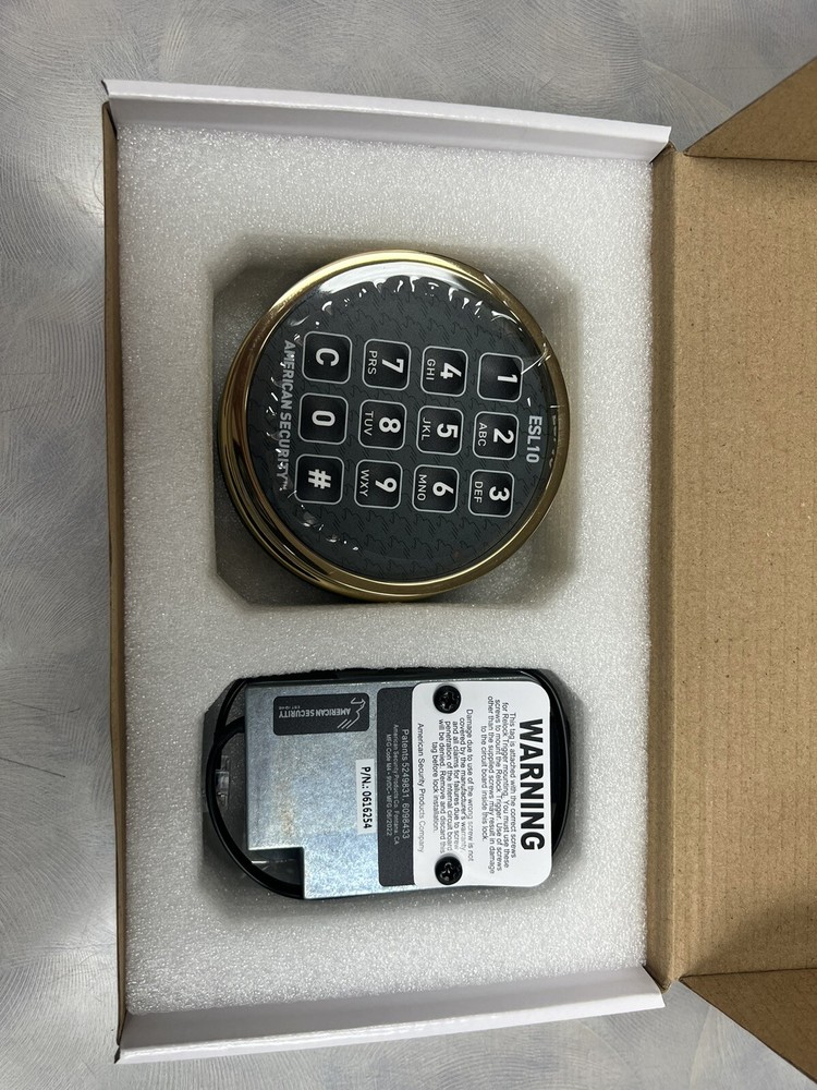 AMSEC ESL10 Keypad-NEW In Box-Brass