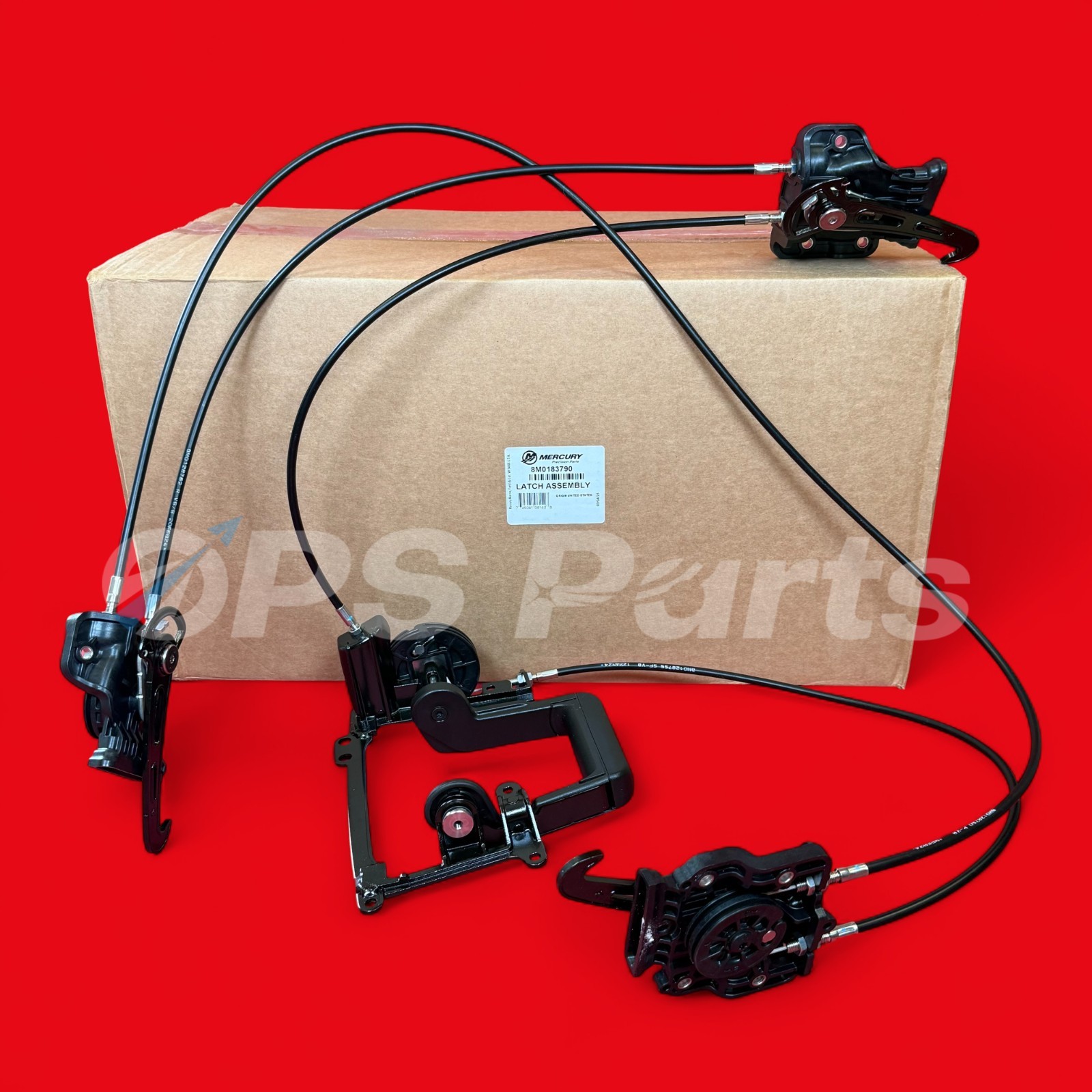 Mercury V8 Cowl Latch Assembly Part# 8M0232582 (ss 8M0183790) - New OEM