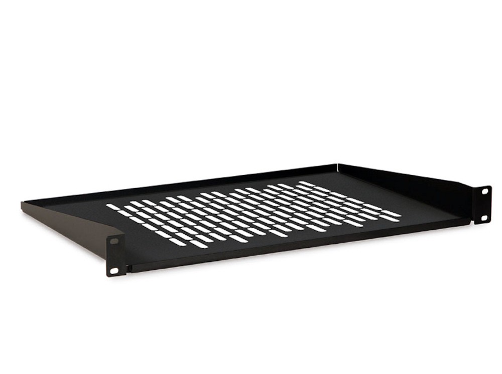 1U 12inch Vented Component Rack Shelf  70lb Capacity