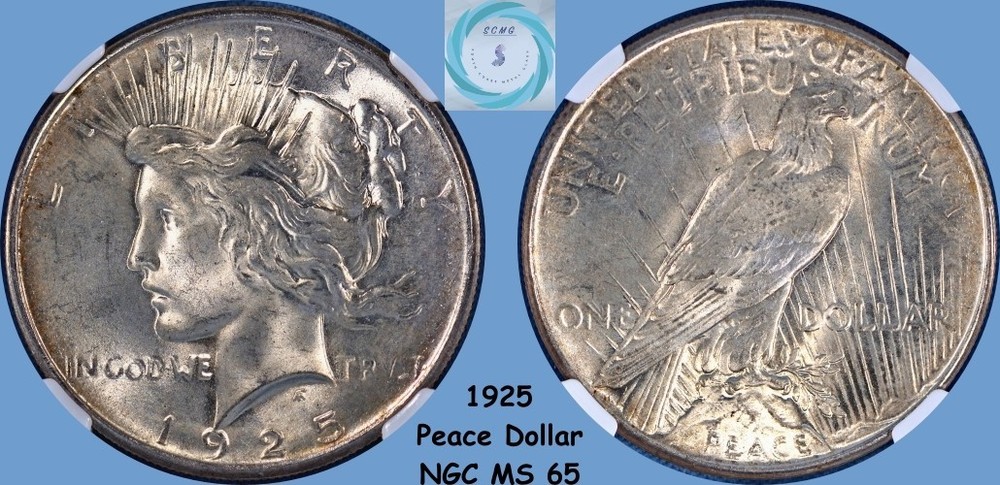 1925 Peace Dollar NGC MS 65 - Impeccable Gem Specimen!