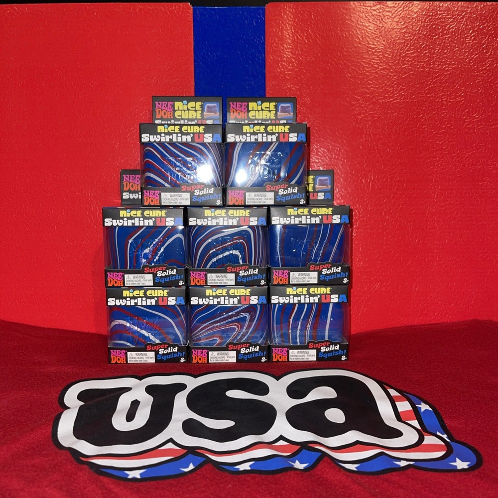 Nee Doh Nice Cube Swirlin USA Super Solid Squish