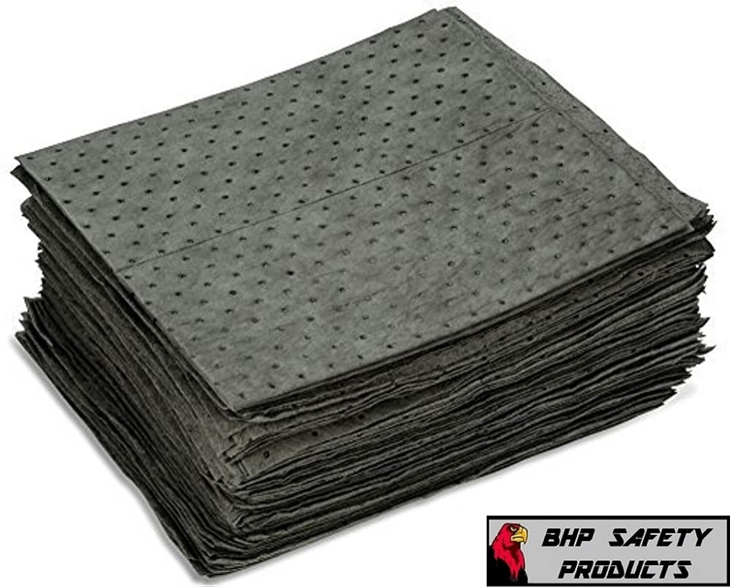 GRAY BONDED ABSORBENT PADS UNIVERSAL OIL GREASE (100 PER CASE)