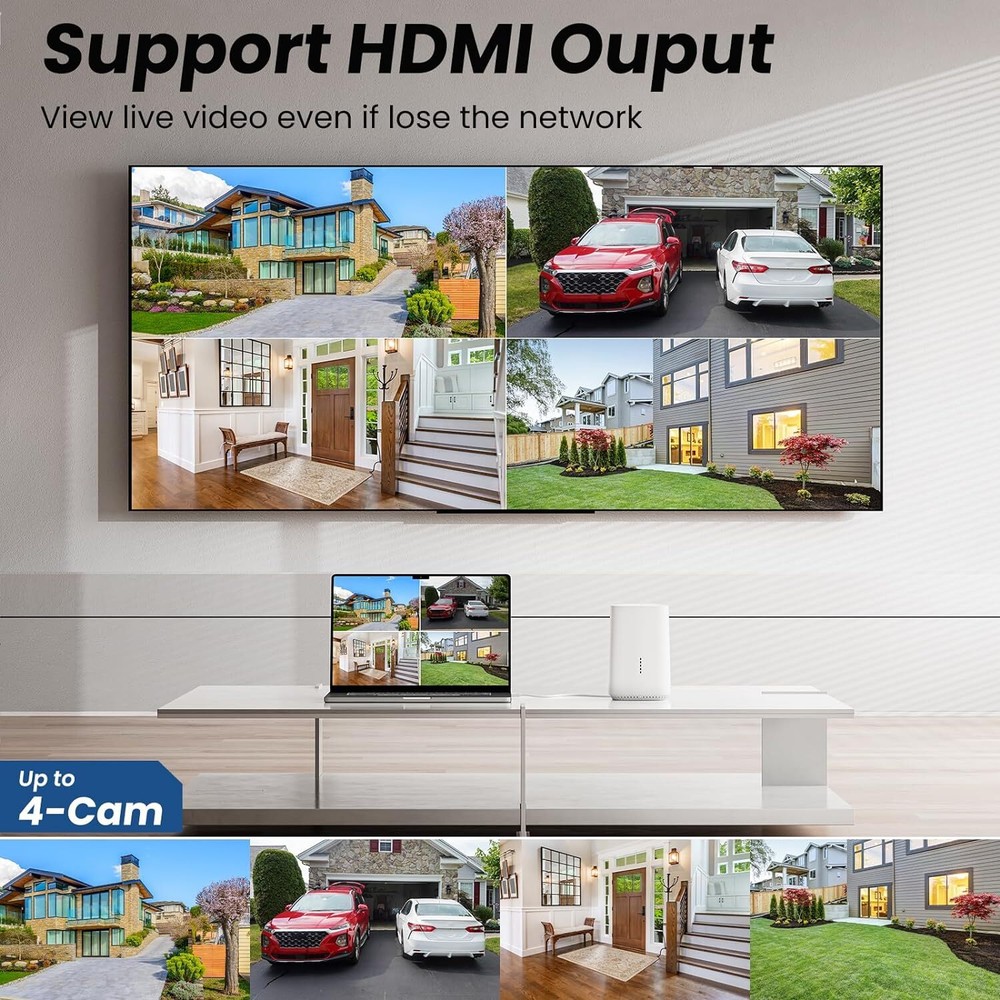 4MP Wireless CCTV Security Camera System Solar & Battery Powered Wifi PTZ Camera