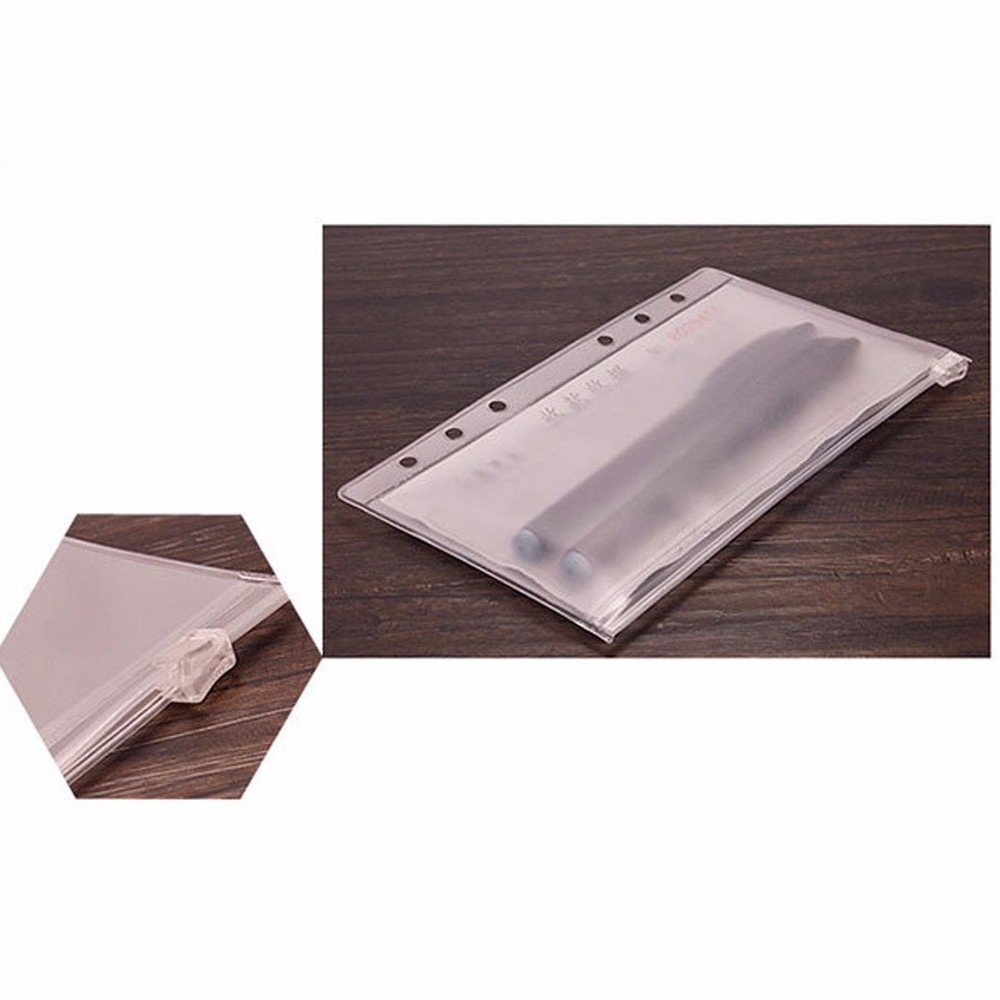 3Pcs A6 Plastic Envelope Document Card Holder Insert Refill Organiser Zip #B9