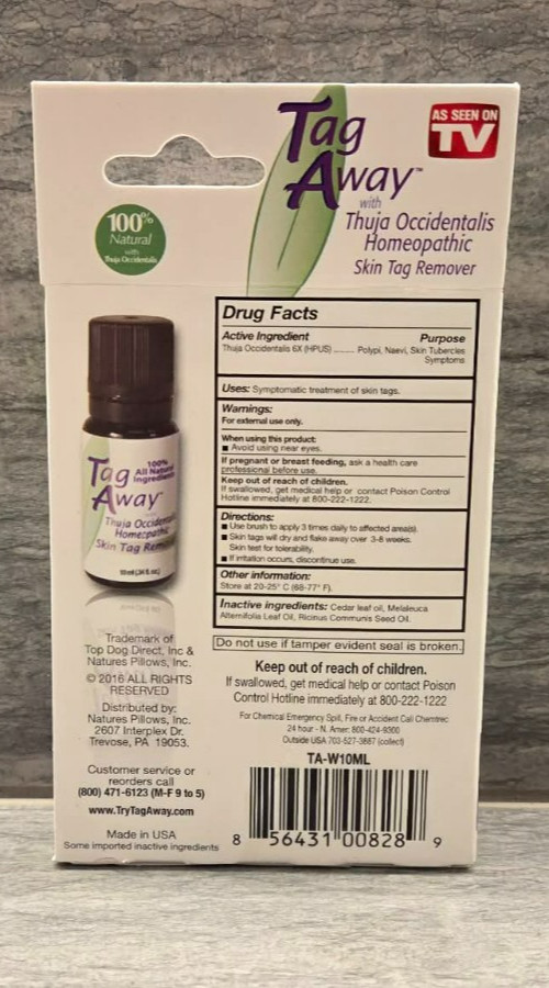 Tag Away 10ml (0.34 fl. oz.) Skin Tag Remover - Exp 07/27 - As Seen On TV!