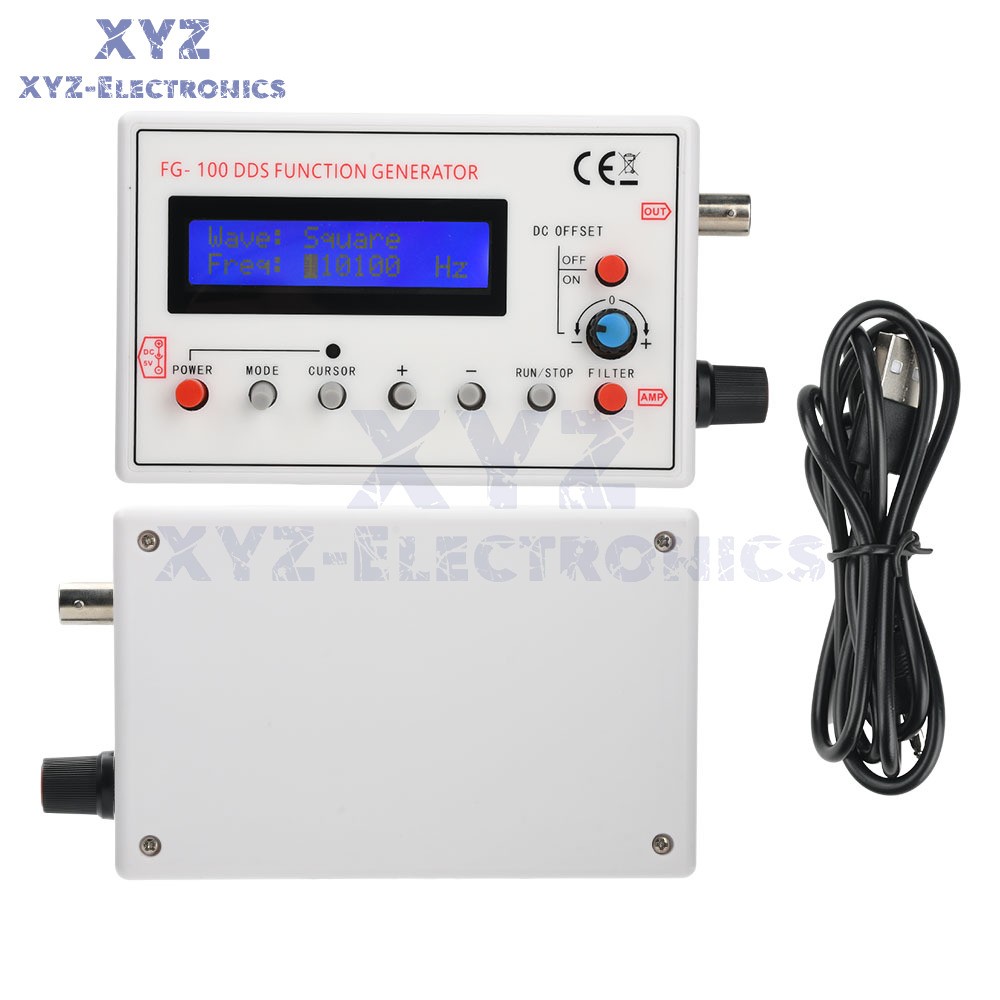 FG-100 DDS Function Signal Generator Module 1HZ-500KHz Sine + Square Wave