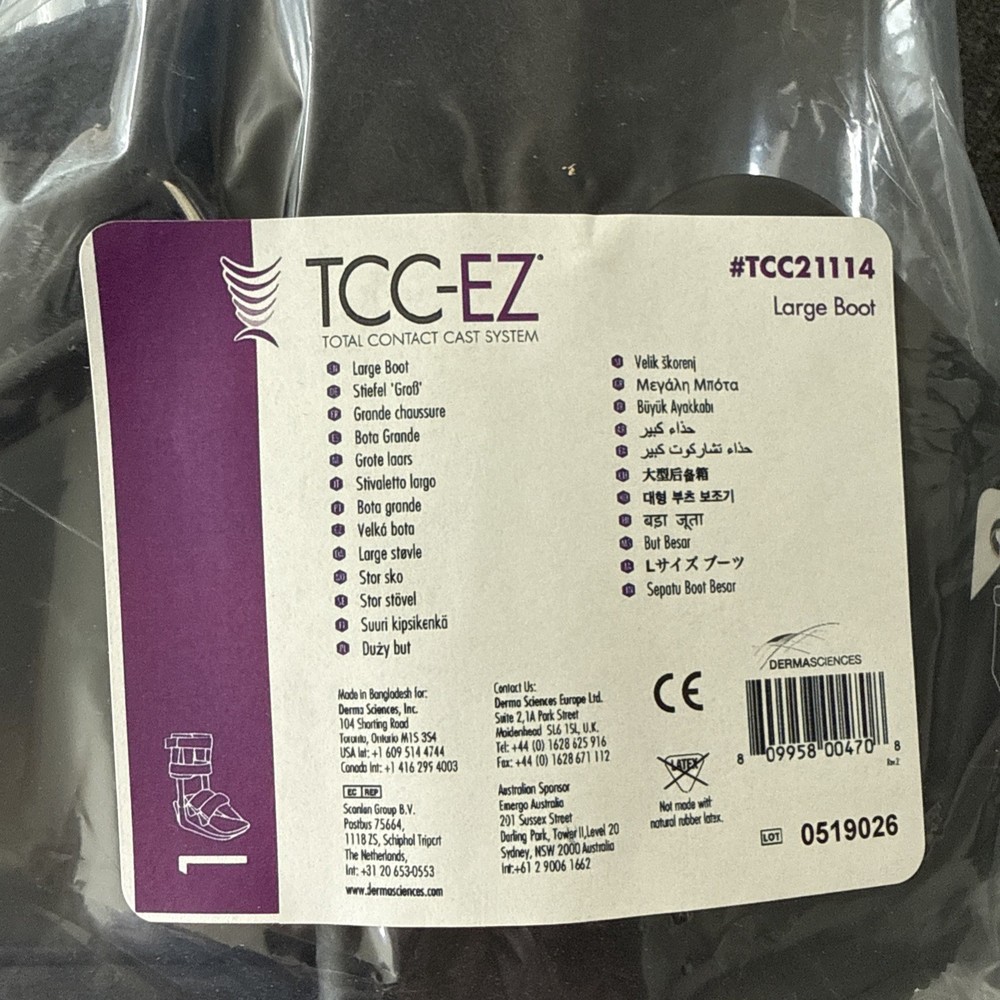 TCC-EZ Total Contact Cast System Boot #TCC21114, Large Boot Derma Sciences