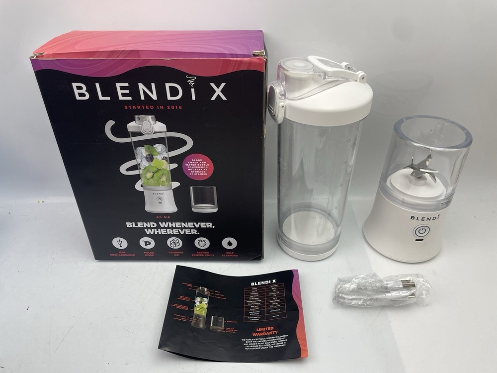 ⭐ BLENDi X Portable Cordless 24oz Rechargeable Blender Blendix COMPLETE TESTED ⭐