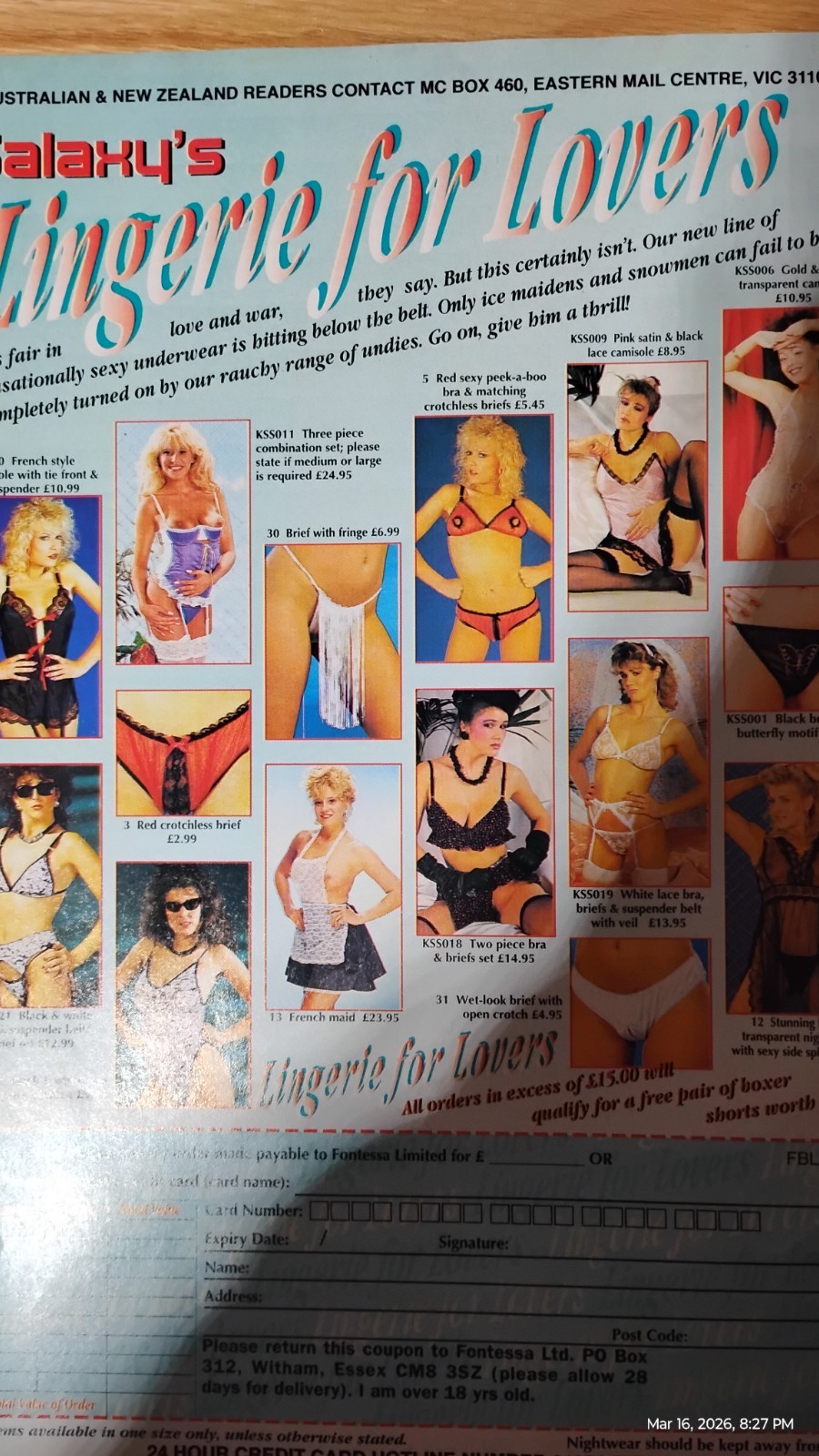 Vintage Mag Lingerie Ad Bra Photo Clipping