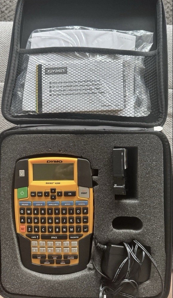Dymo Rhino 4200 Label Thermal Printer with Case.