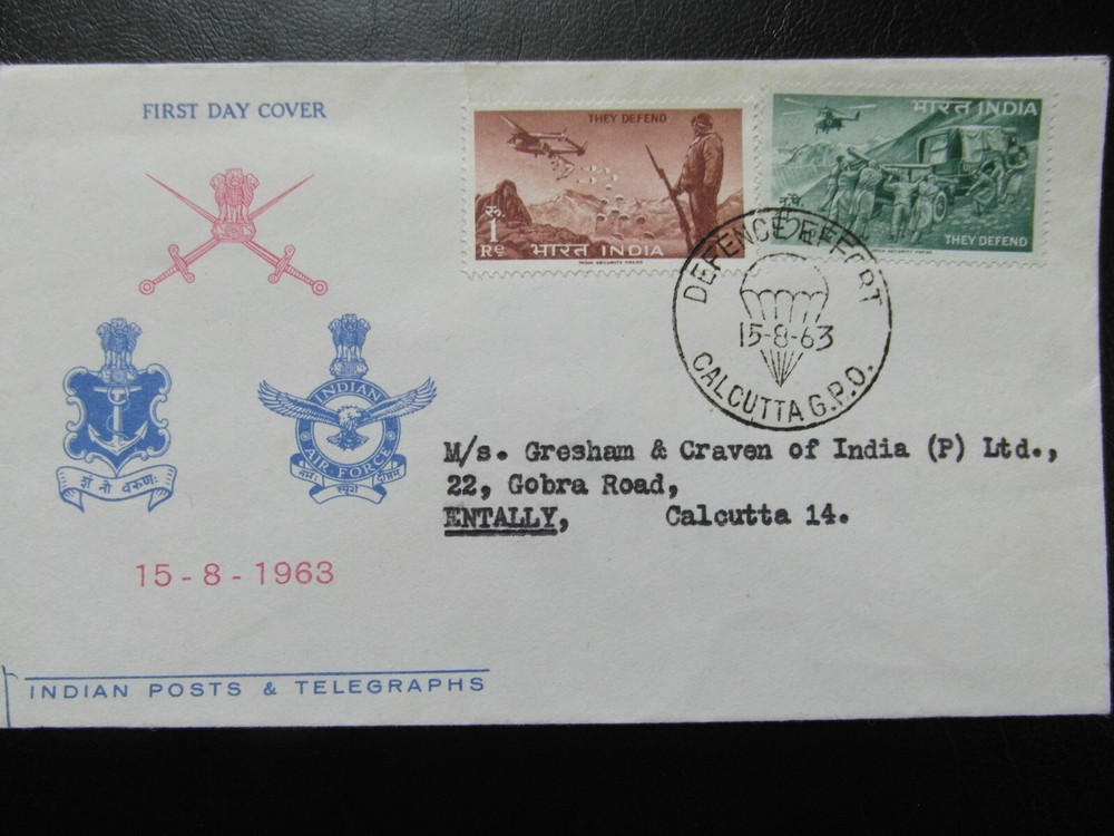 India 1963 FDC Defence Effort