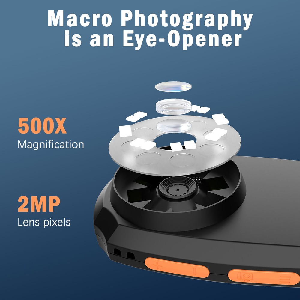 2MP 400mAh Handheld Digital Microscope Comes with 8 adjustable LED lights