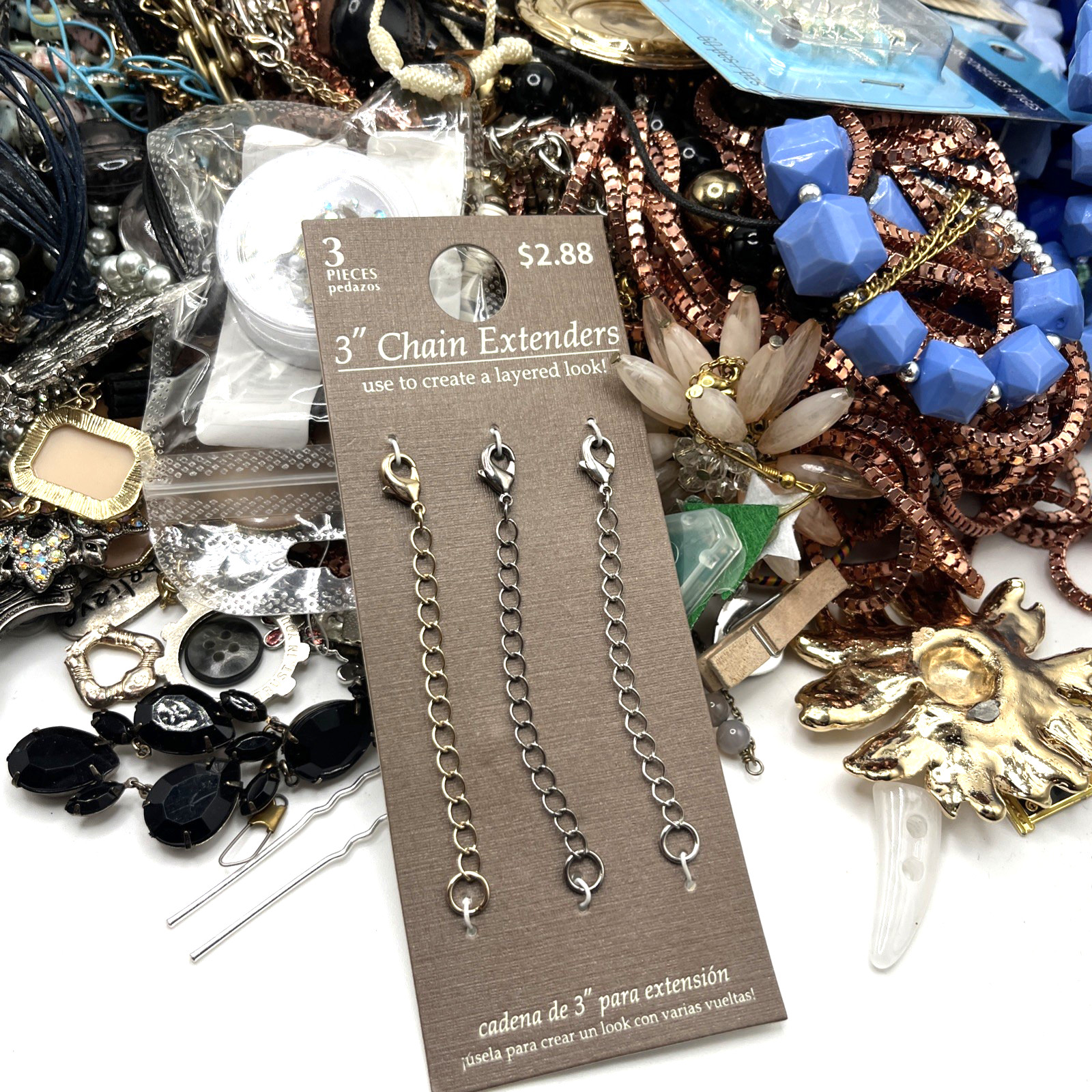 5+ Lb Jewelry Craft Lot Broken Junk Repurpose Upcycle - Vintage To Now