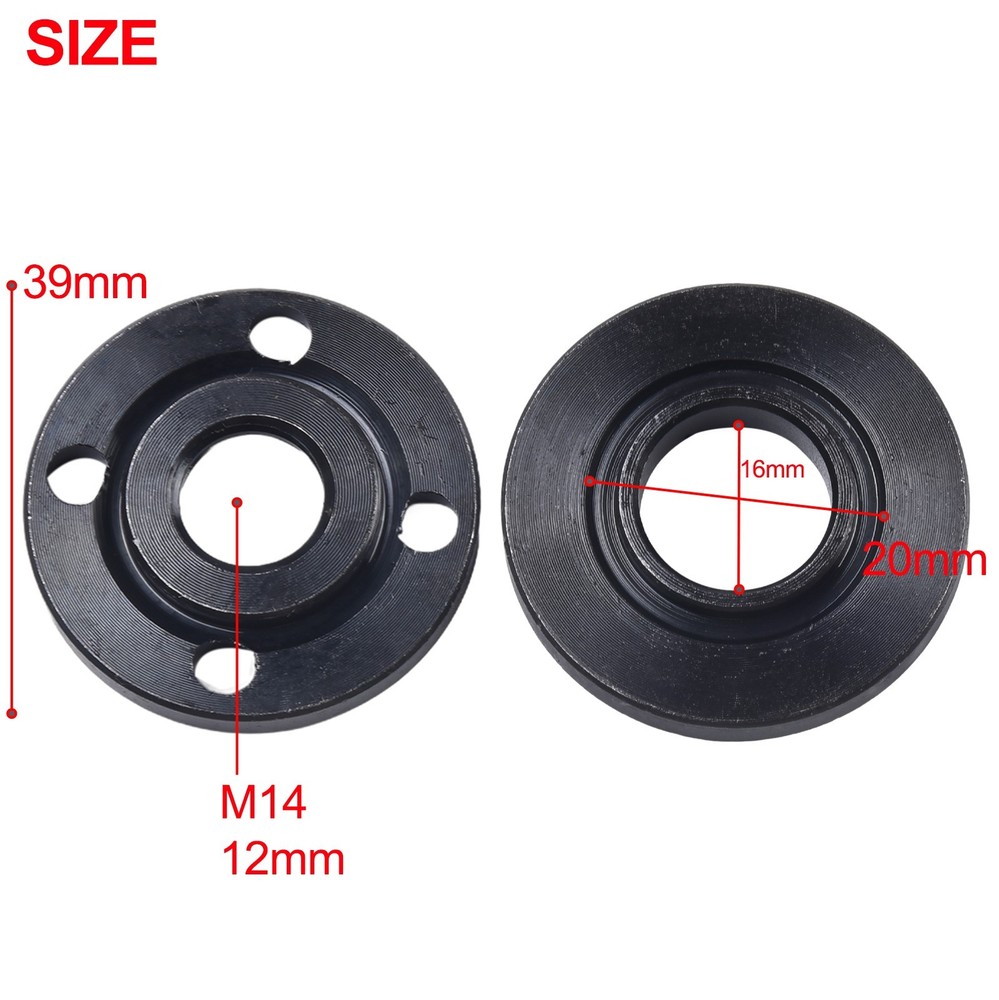 Replacement Angle Grinder Metal Pressure Plate Inner Outer Flange Nut Set Tools