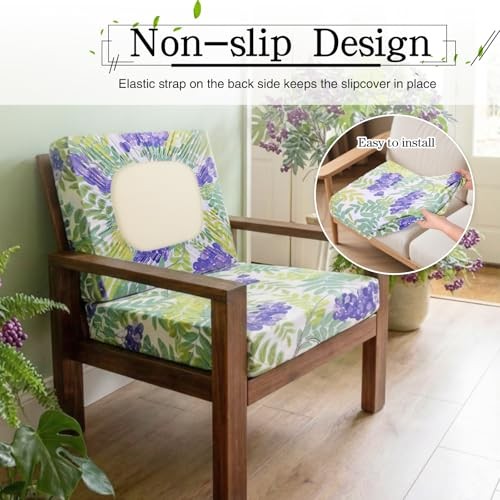 12 Pcs Patio Cushion Covers Outdoor Stretch Sofa Couch Colorful Fruits Leaf