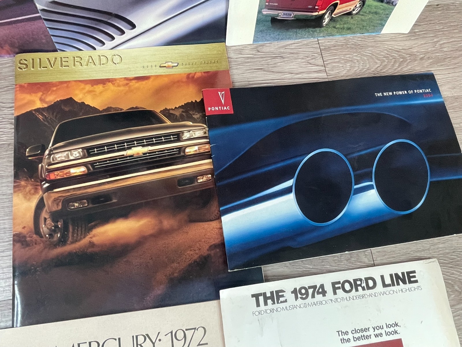 LOT Vintage Car Brochures Mustang Chevy Trucks Explorer Silverado Mercury more