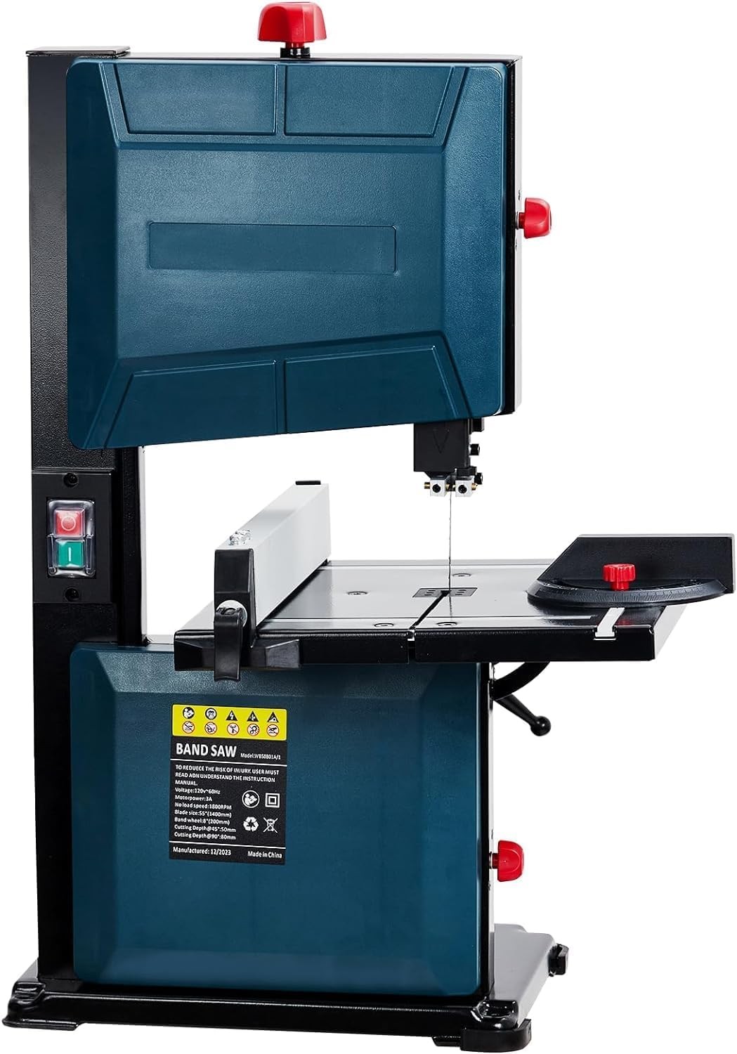 3-Amp & 8-Inch Bandsaw Saw For Cutting Wood with Fence and Miter Gauge 1800FPM