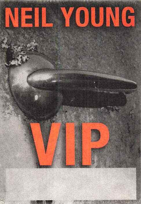 Neil Young Backstage Pass Grey/Orange VIP Cloth Variant