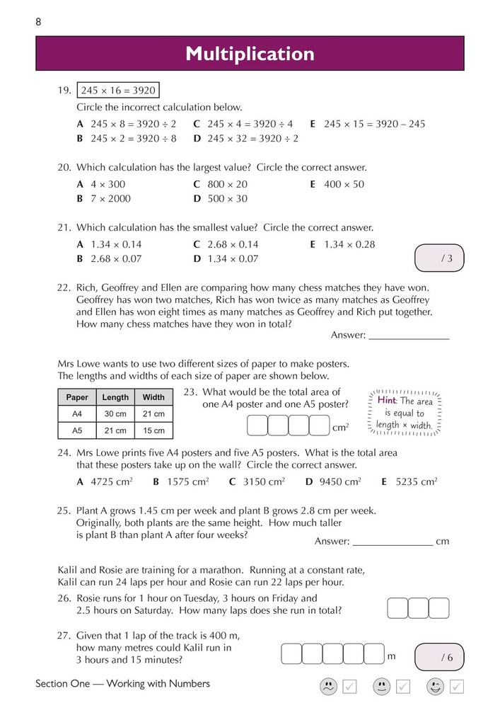 11+ Plus Year 6 Maths Practice Book & Assessment Tests For All Test Provider CGP