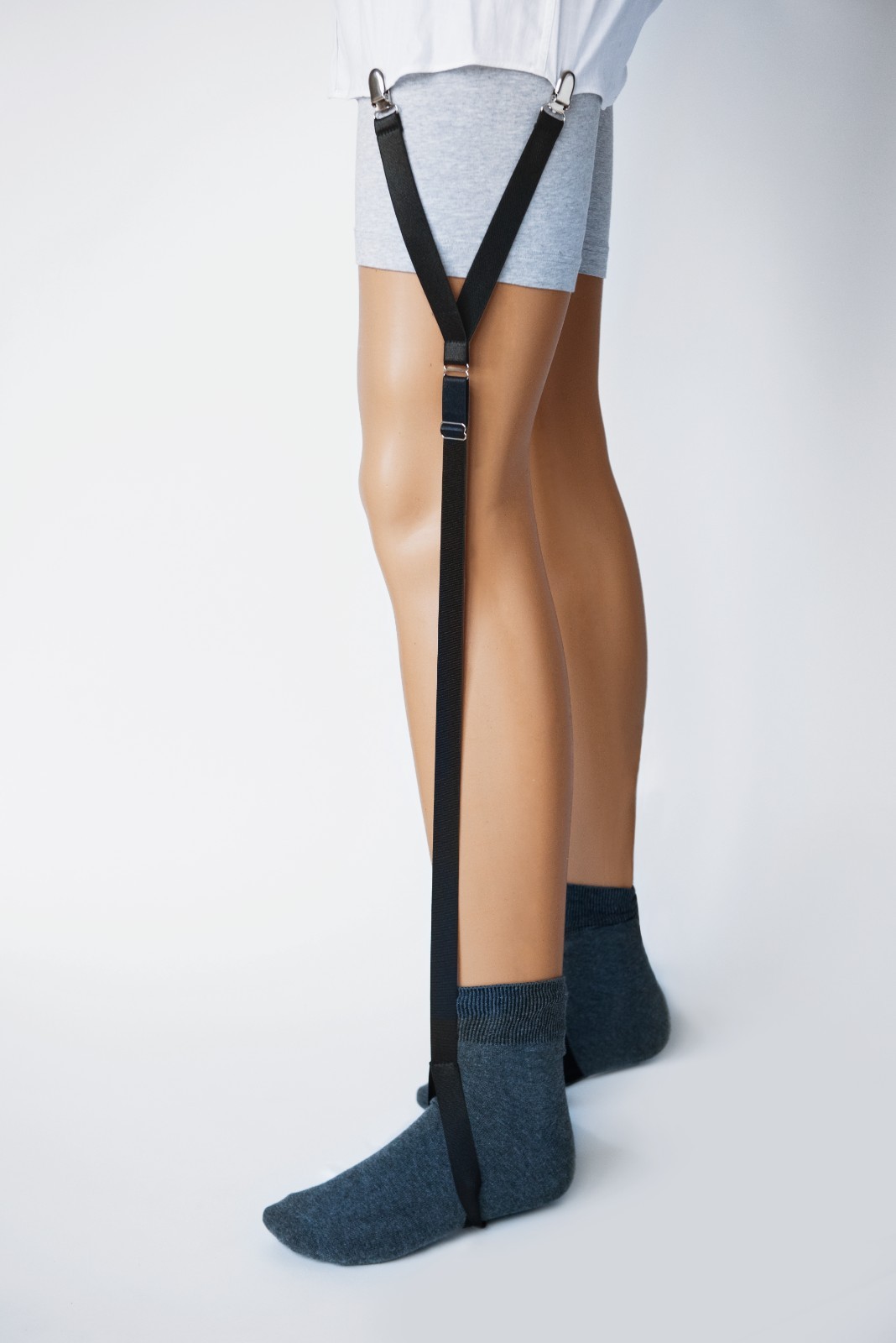 GARTER SHIRT STAYS BLACK MILITARY GRADE ADJUSTABLE COMFORTABLE + FREE GIFT