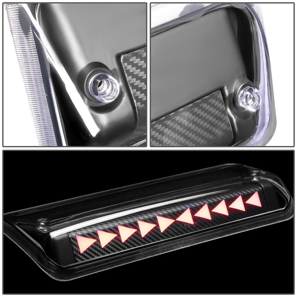 [SEQUENTIAL TRIANGLE LED]FOR 04-10 FORD F-150 EXPLORER CARBON THIRD BRAKE LIGHT